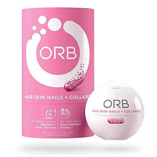 Product Cover ORB Hair, Skin, Nails + Collagen - Biotin, Collagen | Supports Radiant Skin, Lustrous and Vibrant Hair, and Strong Nails - 30 Count