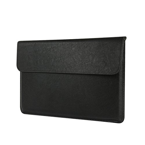 Product Cover Megoo Surface Book 2 15 Inch, Leather Sleeve Case for Micosoft Surface Book 2 15 inch-Black