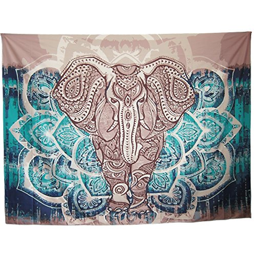 Product Cover Mofeng Bohemian Mandala Elephant Home Decor Wall Decoration Wall Hanging Tapestry Beach Blanket, 79