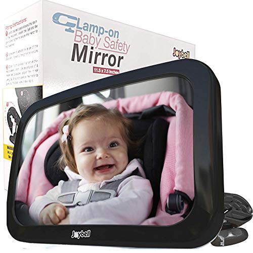 Product Cover The ONLY Safe Baby Car Mirror for Adjustable Headrests, Strong Stable Attachment with NO Slippery Straps | Safest Design for Rear Facing Car Seats | Crash Test Proven | Shatterproof | Extra Large