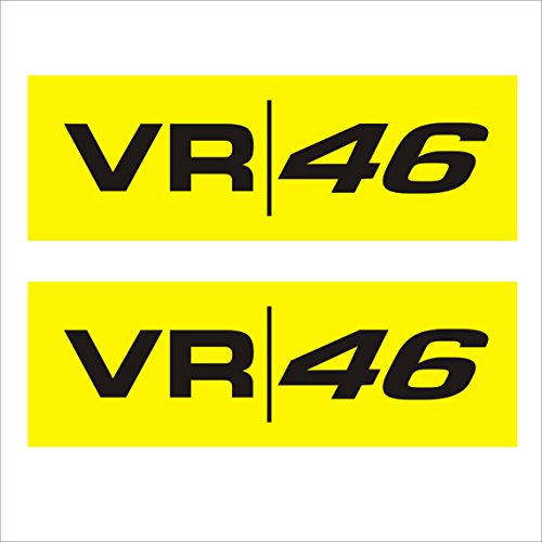 Product Cover ISEE 360 VR 46 Sport Specialized Decal for Bike Chaise Stem Visor Sides Helmet Car Windows Rear, Hood, Bumper Sportive Sticker in Standard Size, Pack of 2