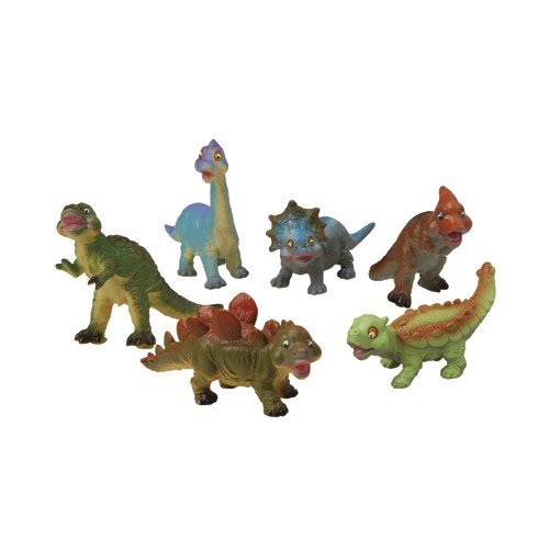 Product Cover Constructive Playthings Dinosaur Set for Toddlers, Soft and Squeezable Dino Toys for Kids