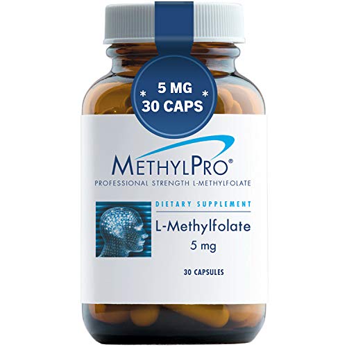 Product Cover MethylPro 5mg L-Methylfolate 30 Capsules - Professional Strength Active Folate, 5-MTHF for Mood, Homocysteine Methylation + Immune Support, Non-GMO + Gluten-Free with No Fillers