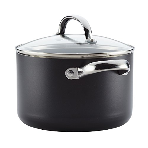 Product Cover Farberware 22004 Buena Cocina Nonstick Stock Pot/Stockpot/Soup Pot with Lid - 4 Quart, Black