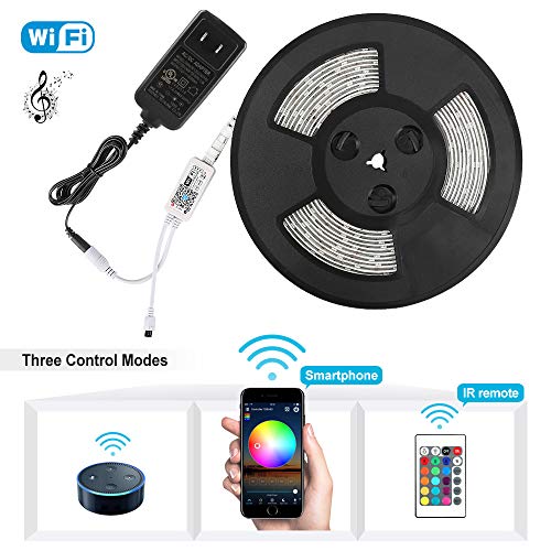 Product Cover Nexlux LED Strip Lights, WiFi Wireless Smart Phone Controlled 32.8ft Waterproof Light Strip LED Kit 5050 LED Lights,Working with Android and iOS System,Alexa, Google Assistant