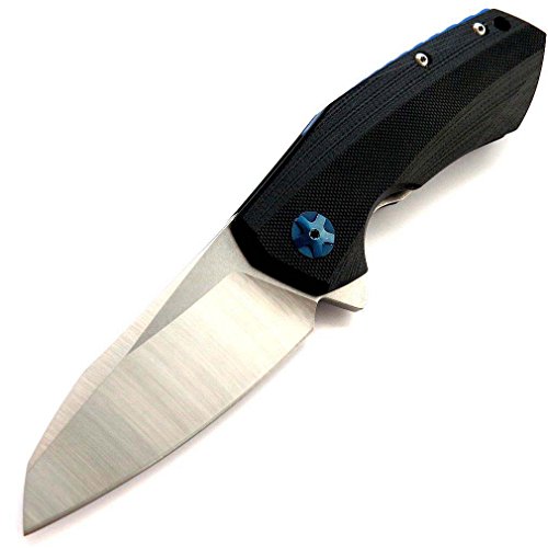 Product Cover Eafengrow 0456 Tactical Folding Knife G10 Handle D2 Blade Bearing Flipper Hunting Knife Pocket Camping Survival Outdoor Knife (Black)