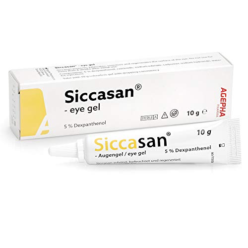 Product Cover Siccasan Intensive Dry Eye Gel with Carbomer and Dexpanthenol | Corneal Gel & Eye Lubricant | Hydrate Dry Eyes | Relief against Irritated and Sore Eyes | Comfortable on Eyes for Night Time Use
