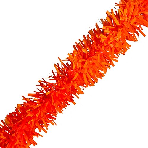 Product Cover Orange Vinyl Twist Garland, 4 Inches x 25 Inches