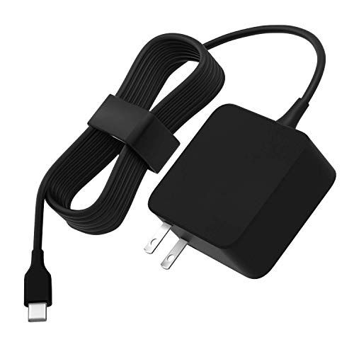 Product Cover 7.5Ft USB-C AC Charger for Lenovo Chromebook c330 s330 c340 s340 100e 300e 500e Series, ThinkPad T480 T480s T580 T580s E480 E580 A275 A475 A285 A485 Type-C Laptop USB Type C Power Supply Adapter Cord