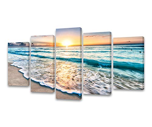 Product Cover Cao Gen Decor Art-S58829 5 Panels Framed Wall Art Sunset Ocean Printed on Canvas