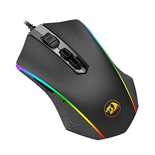 Product Cover Redragon M710 MEMEANLION Chroma Gaming Mouse, High-Precision Ambidextrous Programmable Gaming Mouse with 7 RGB Backlight Modes and Tuning Weights, up to 10000 DPI User Adjustable