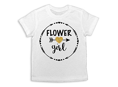 Product Cover Flower Girl Shirt Flower Girl Gift Flower Girl Tee Flower Girl Top (4T, White)