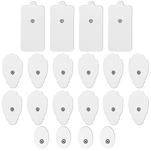 Product Cover 20 Pieces TENS Electrodes Pad for TENS Unit Reusable Self Adhesive Replacement Electrode Pads for TENS Therapy Machines