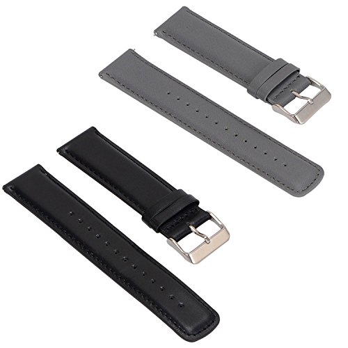 Product Cover Set of 2 Replacement Leather Bands for ASUS ZenWatch 2 Smartwatch 1.63