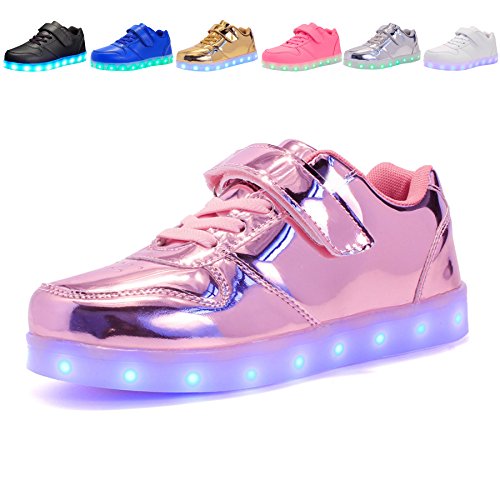 Product Cover Voovix Kids LED Light Up Shoes Shiny Low-Top Sneakers for Boys and Girls Child Unisex