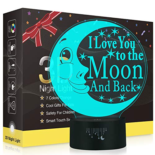 Product Cover I Love You 3D LED Optical Illusion Lamps, Rquite 7 Color Change Touch Switch Art Sculpture Lights LED Desk Table Night Light Awesome Gift
