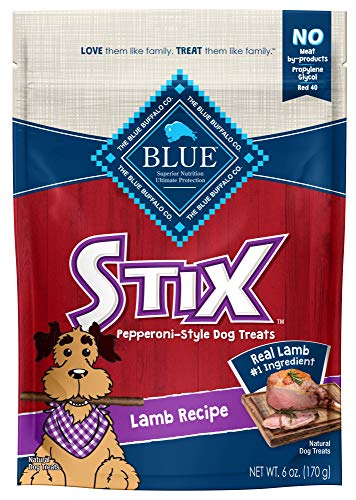 Product Cover Blue Buffalo Stix Natural Soft-Moist Dog Treats, Lamb Recipe 6-oz bag