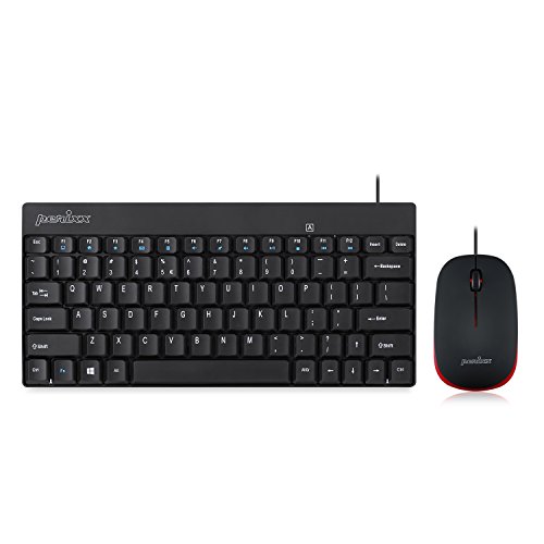 Product Cover Perixx Periduo-212 Wired Mini Keyboard and Mouse Set, USB Connection, Black