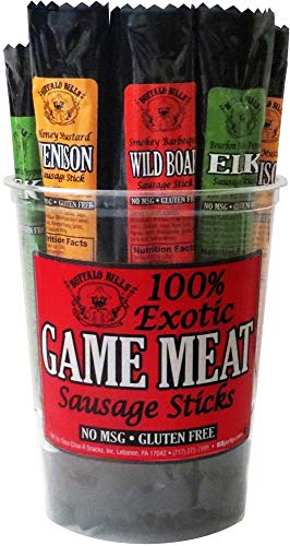 Product Cover Buffalo Bills 100% Exotic Game Meat Sausage Sticks (mixed 1oz sticks - elk, venison and wild boar)