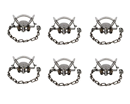 Product Cover Redneck Convent Duke Coon Trap 6-Pack - no. 1-1/2 CS Model 0470 Coil Spring Leg Traps w/ 4.75in Jaw Spread - Raccoon, Nutria, Fox, Mink