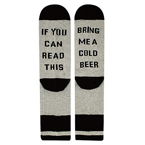 Product Cover If You Can Read This Novelty Funny Saying Beer Socks, Fun Gag Beer Gift for Men