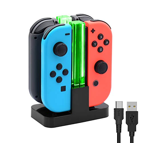 Product Cover Charging Dock for Nintendo Switch Joy-Con,Charging Station for Nintendo Switch with a USB Type-C Charging Cord