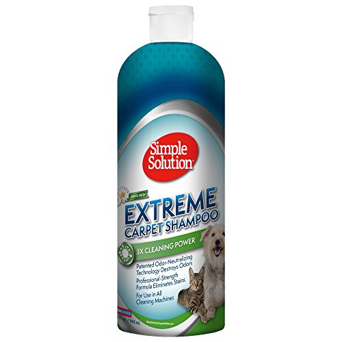 Product Cover Simple Solution Extreme Carpet Shampoo | Professional Strength Pet Stain and Odor Remover | Compatible with All Cleaning Machines | Spring Fresh Scent | 32 Ounces
