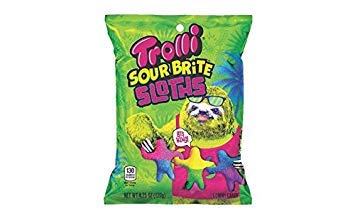Product Cover Trolli Sour Brite Sloths 4.25oz Bag, Gummy sour linkable sloths! (Original Version)