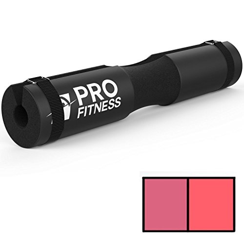 Product Cover ProFitness Barbell Pad Squat Pad- Shoulder Support for Squats, Lunges & Hip Thrusts - for Olympic or Standard Bars (Jet Black)