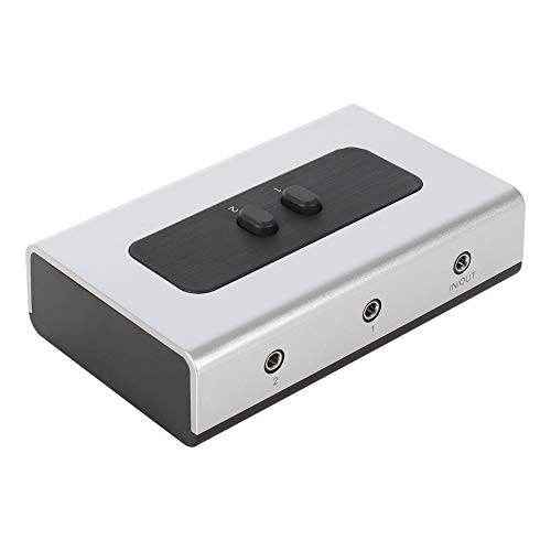 Product Cover NETmate 2 PORT 3.5mm STEREO Manual Switch Box AUX Audio Speaker selector(Wall Mount Hole Built-in, wall or table available)