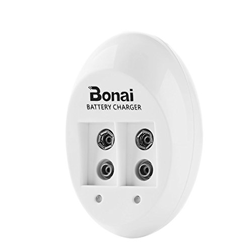 Product Cover BONAI 9V Charger,2 Bay Independent Smart Battery Charger for 9V Rechargeable Li-ion & Ni-MH Batteries