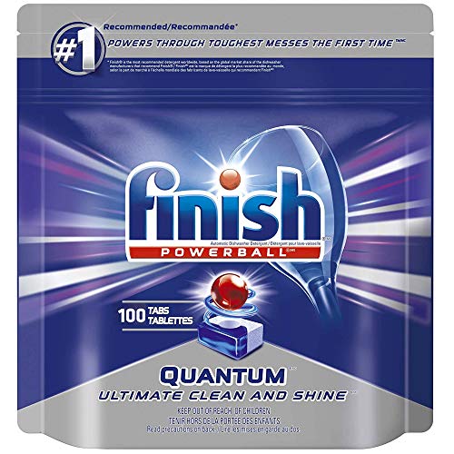 Product Cover Finish Quantum Powerballs Dishwashing Detergent Tabs 3.52 Lb, 100 Tabs
