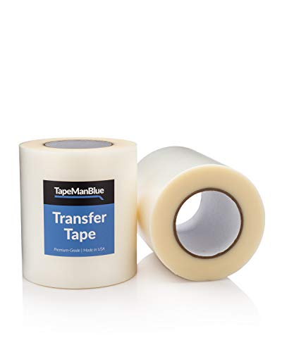 Product Cover Vinyl Transfer Tape, 6 inch x 300 feet, Clear High Tack Film for Craft Die Cutters