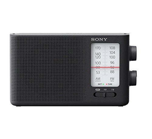 Product Cover Sony Dual Band FM/AM Analog Portable Battery Radio Home Audio Radio Black (ICF-19)
