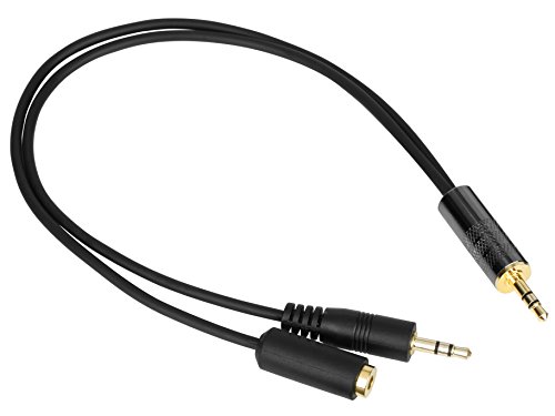 Product Cover Movo MV-RC300 3.5mm TRS to TRS Line to Microphone Attenuator Cable (-25dB) with Headphone Monitoring for DSLR's, Zoom, Tascam, Mixers, and More