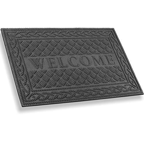 Product Cover Mibao MBCS101MGY Entrance Door Mat, 24 x 36 inch Winter Durable Large Heavy Duty, 24