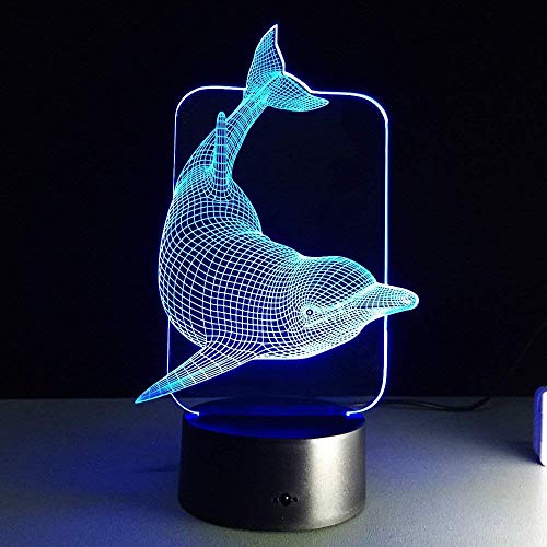 Product Cover 3D Night Light, LAKA 3D visualization Illusion LED Table Light with Touch Button, 7 Colors Change Touch Desk Lamp for Bedroom Children Room Decorative or Gifts for Birthday/Christmas