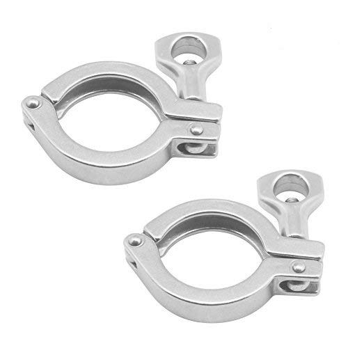 Product Cover Stainless Steel 304 Single Pin Heavy Duty Tri Clamp with Wing Nut for Ferrule TC 1.5''(2 Pack)