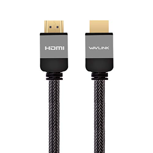 Product Cover 4K HDMI Cable 6 Ft, WAVLINK High Speed 18Gbps HDMI 2.0 Braided Cable Supports 4K@60Hz 3D HDCP 2.2 ARC- Compatible UHD TV, Roku, Blu-ray, X-Box, PS4, PC