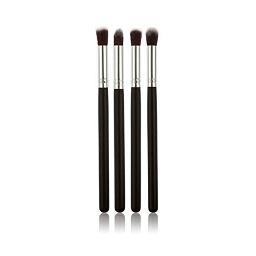 Product Cover Electomania® Set of 4Pcs Eyeshadow Blending Pencil Brush For Cosmetic Foundation Powder Blush Eyeshadow Kabuki Blending Make Up Brush Beauty Tool (Black)