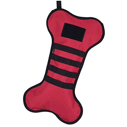 Product Cover OSAGE RIVER Ruck Up Dog Christmas Stocking for Pets, Tactical Red