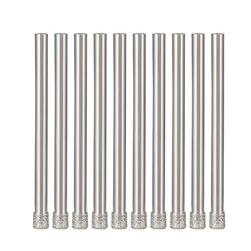 Product Cover uxcell 10PCS 5/32-inch(4mm) Diamond Coated Hole Saw Drill Bits for Glass Ceramic Tile Marble Rock Porcelain