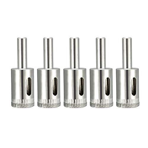 Product Cover uxcell 5PCS 19mm Diamond Coated Hole Saw Drill Bits for Glass Ceramic Tile Marble Rock Porcelain
