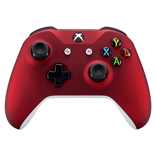Product Cover eXtremeRate Red Faceplate Cover, Soft Touch Front Housing Shell Case, Comfortable Soft Grip Replacement Kit for Microsoft Xbox One X & One S Controller