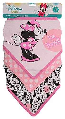 Product Cover Disney Minnie Mouse 3 Piece Bandana Bibs, Pink Minnie I'm Trending