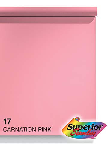 Product Cover Superior Seamless Photography Background Paper, 17 Carnation Pink (53 inches Wide x 18 feet Long)