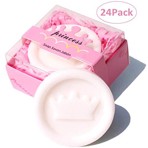 Product Cover AiXiAng 24 Pack Handmade Princess Crown Style Soap Favors for Baby Shower Favors Decorations for Girl