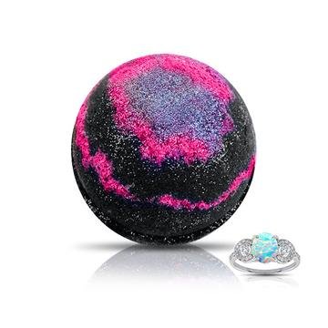 Product Cover Galaxy Ring X-Large Bath Bomb by Soapie Shoppe, Ring Included, Size 5-9, Wild Blackberry Scent, Made in USA