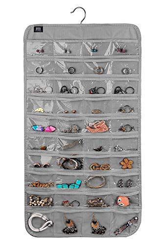 Product Cover BB Brotrade Hanging Jewelry Organizer,Accessories Organizer,80 Pocket Organizer for Holding Jewelries (Grey)