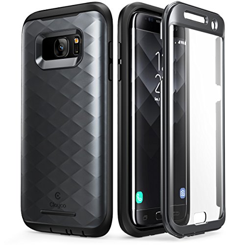 Product Cover Galaxy S7 Edge Case, Clayco [Hera Series] Full-body Rugged Case with Built-in Screen Protector for Samsung Galaxy S7 Edge (2016 Release) (Black)